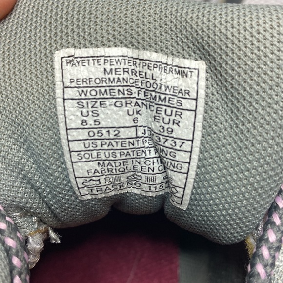 Merrell Gray Hiking shoes size 8.5 - Picture 6 of 8